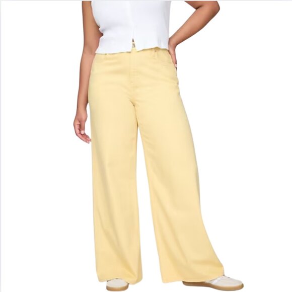 GAP Straw Yellow UltraSoft Baggy Mid Rise Jeans 29/8R - Picture 7 of 15
